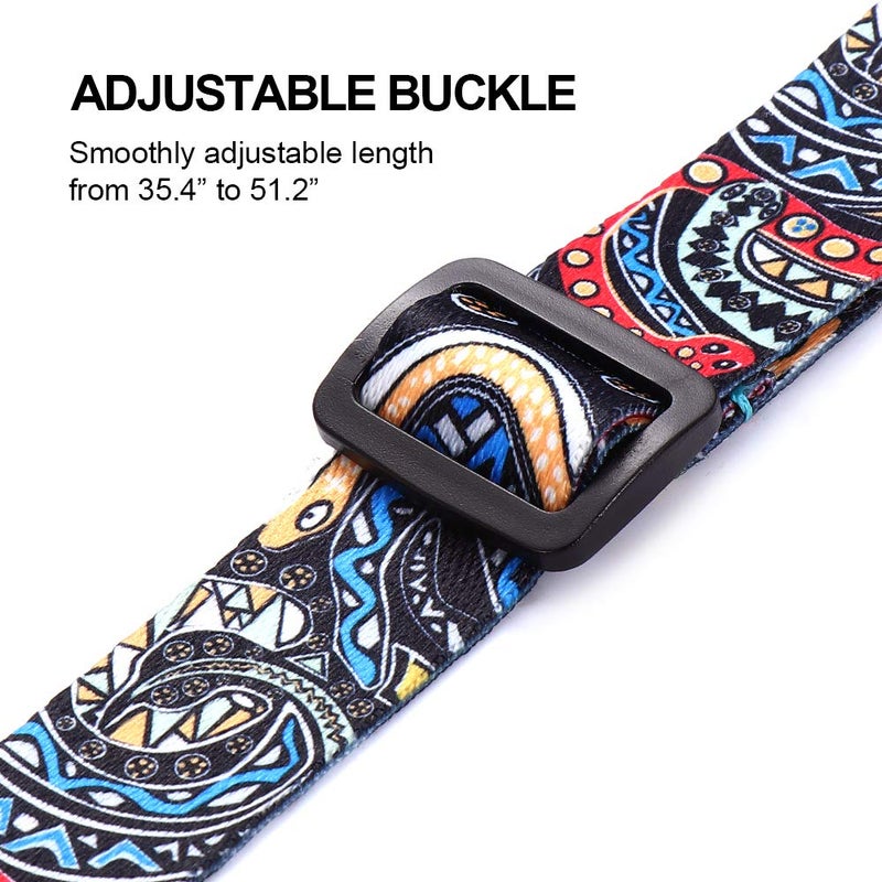 IHOBOR Ukulele Strap No Drill, IHOBOR Adjustable Double J Hook Ukelele Shoulder Strap, Hawaiian Premium Woven Clip on Ukulele Straps, Easy to Use and Fit Most Standard Uke Sizes - Image 4